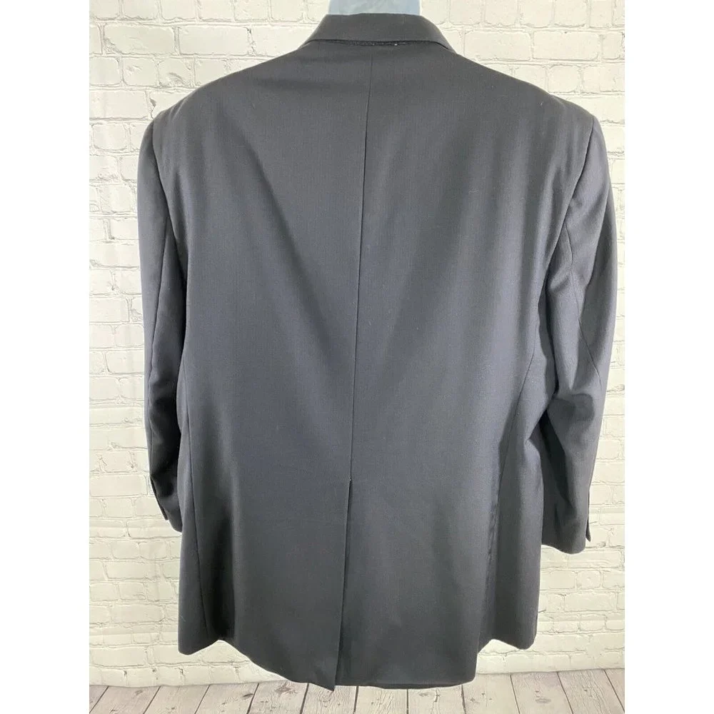Chiarelli Traveler Dark Blue Wool Blend Two Button Blazer Jacket Size 46R *read